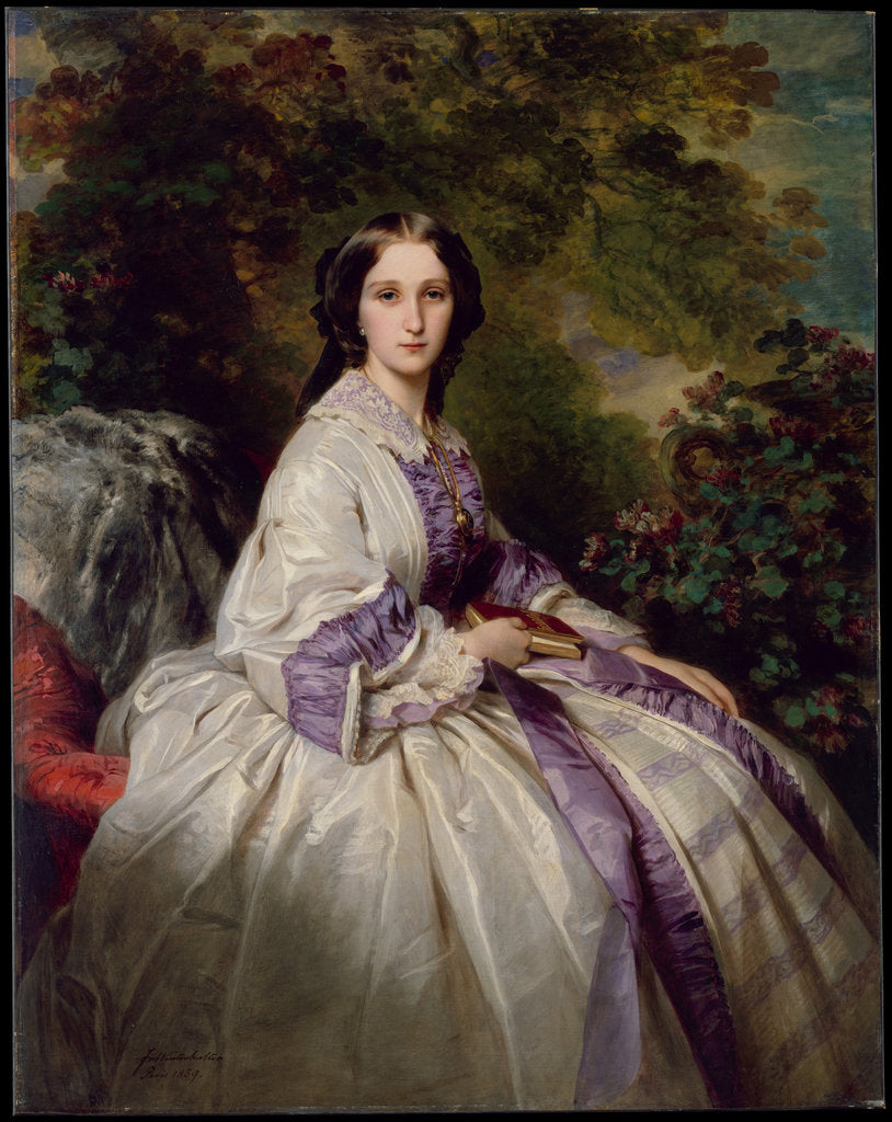 Detail of Portrait of Countess Maria Ivanovna Lamsdorf, née Beck, 1859 by Franz Xavier Winterhalter
