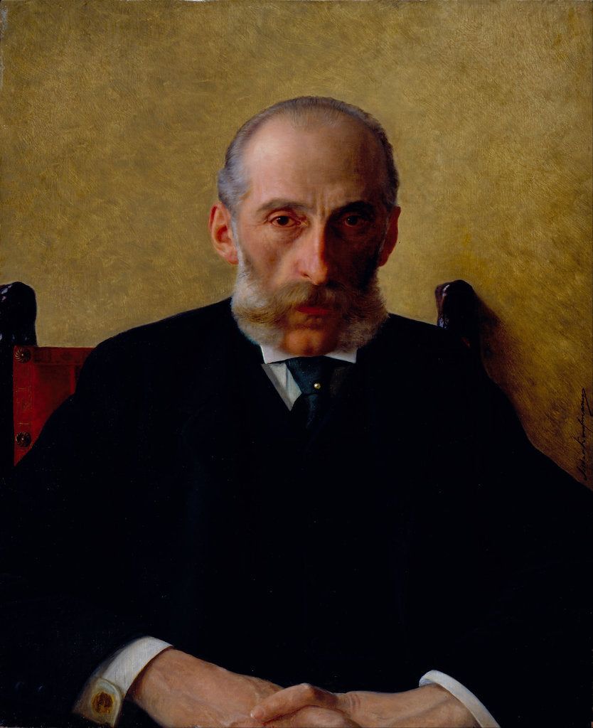 Detail of Portrait of Isidor Gewitsch, c. 1900 by Isidor Kaufmann