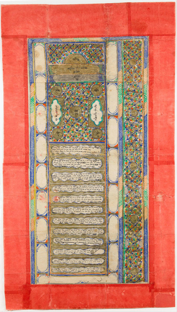 Detail of Ketubah (Jewish marriage contract), 1885 by Anonymous