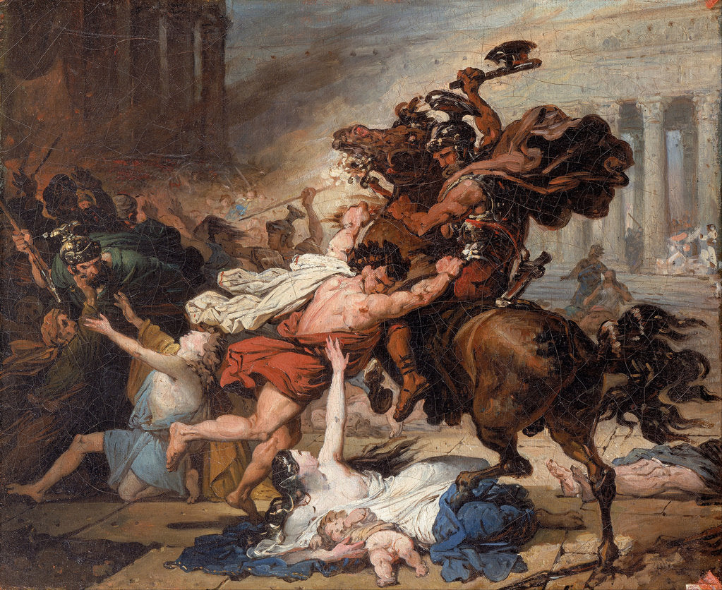 Detail of Destruction of Jerusalem by the Romans (Study), 1824 by François-Joseph Heim