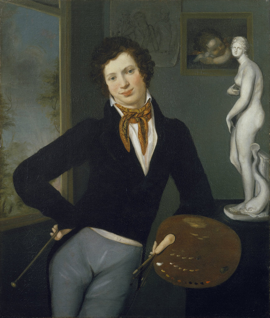 Detail of Self-Portrait, 1815-1816 by Moritz Daniel Oppenheim