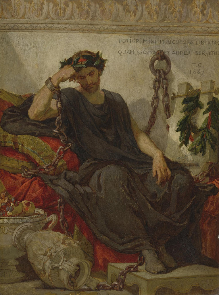 Detail of Damocles, 1867 by Thomas Couture