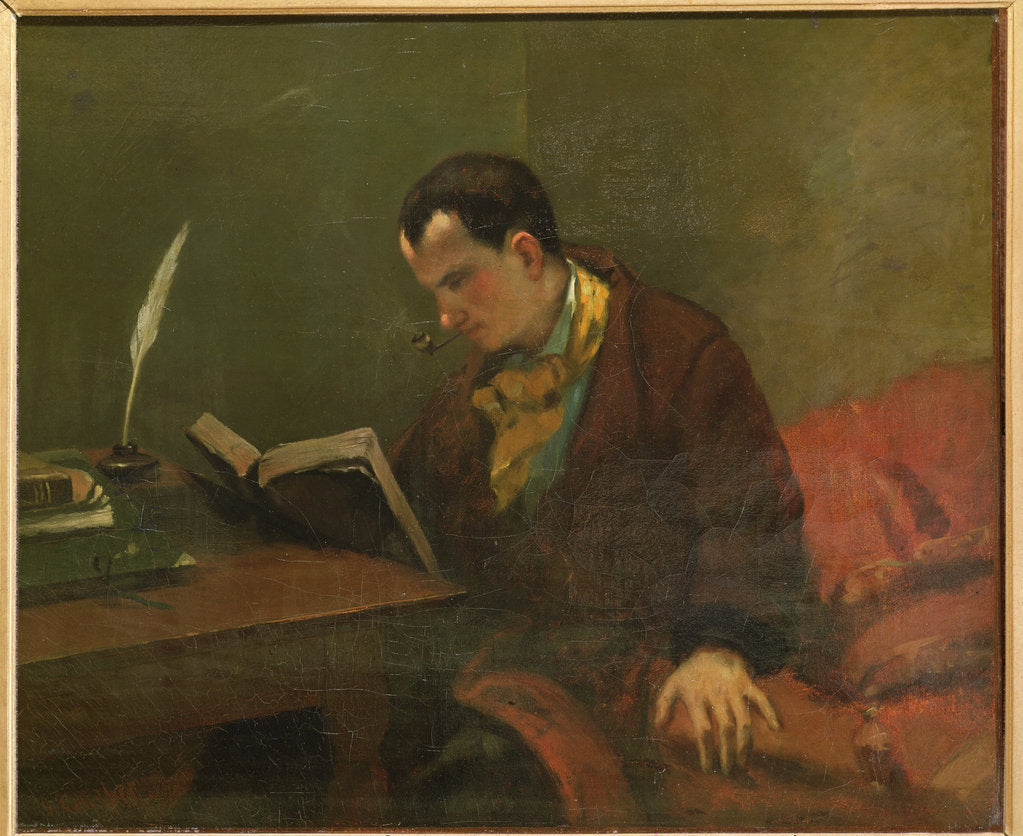 Detail of Charles Baudelaire, 1848 by Gustave Courbet