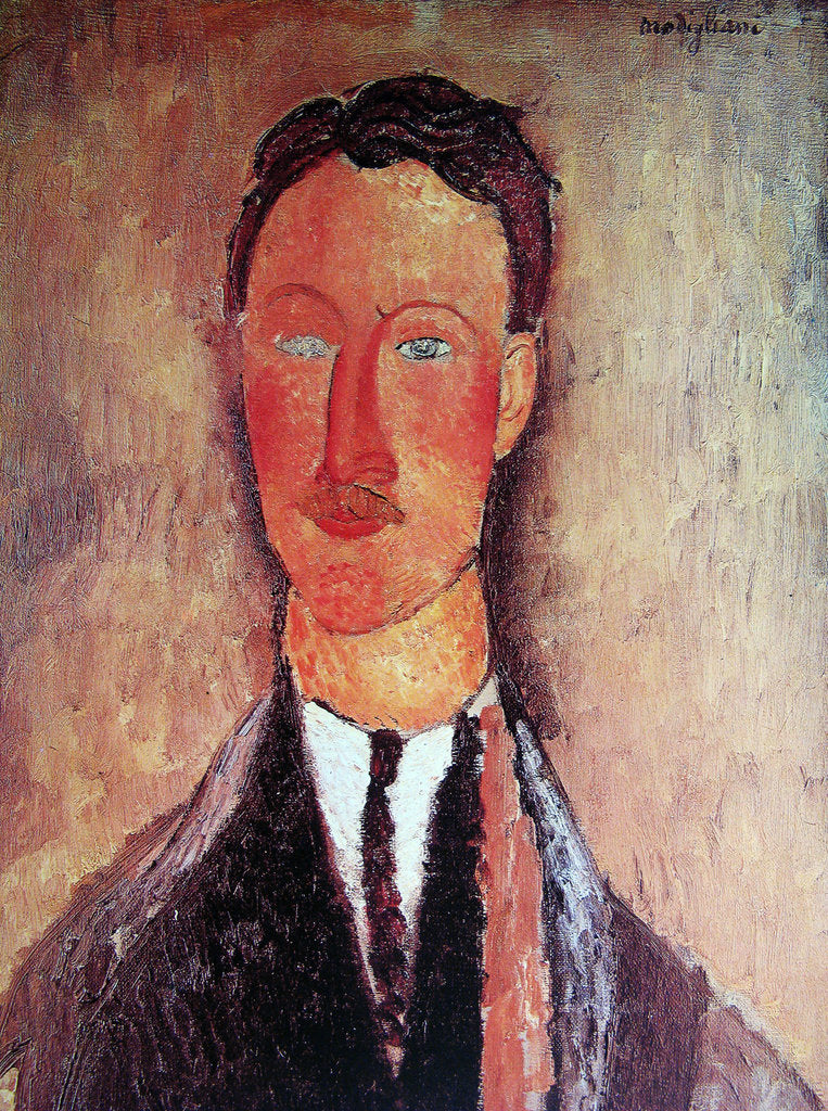 Detail of Portrait of Léopold Survage, 1918 by Amedeo Modigliani