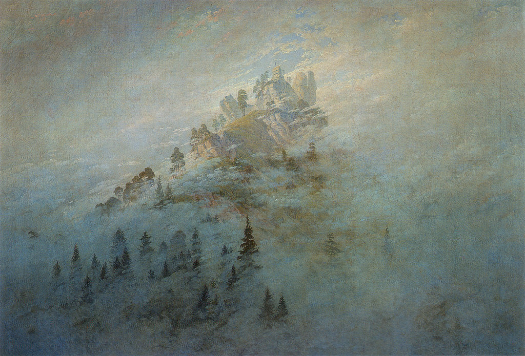 Detail of Morning mist in the mountains, 1808 by Caspar David Friedrich