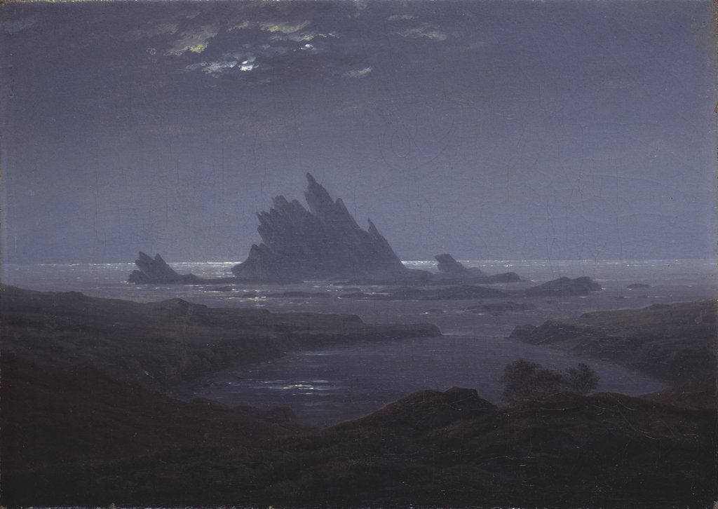 Detail of Rocky Reef on the Sea Shore, c. 1824 by Caspar David Friedrich