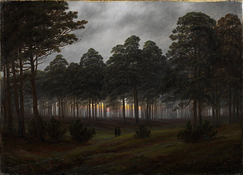 Detail of The times of day: The evening, 1821-1822 by Caspar David Friedrich
