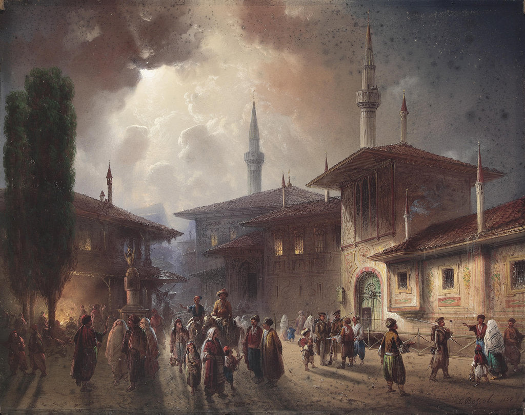 Detail of The Bakhchisaray Khans Palace, 1857 by Carlo Bossoli