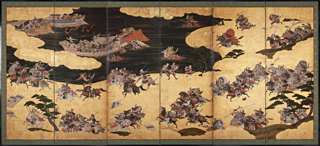 Detail of Battle scenes from the Tale of Heike (Heike Monogatari), First third of 17th cen by Anonymous