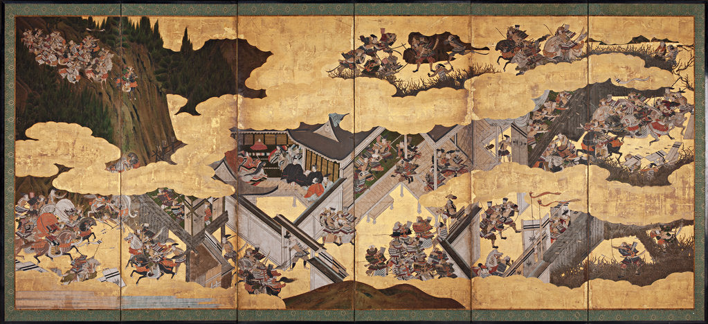 Detail of Battle scenes from the Tale of Heike (Heike Monogatari), First third of 17th cen by Anonymous
