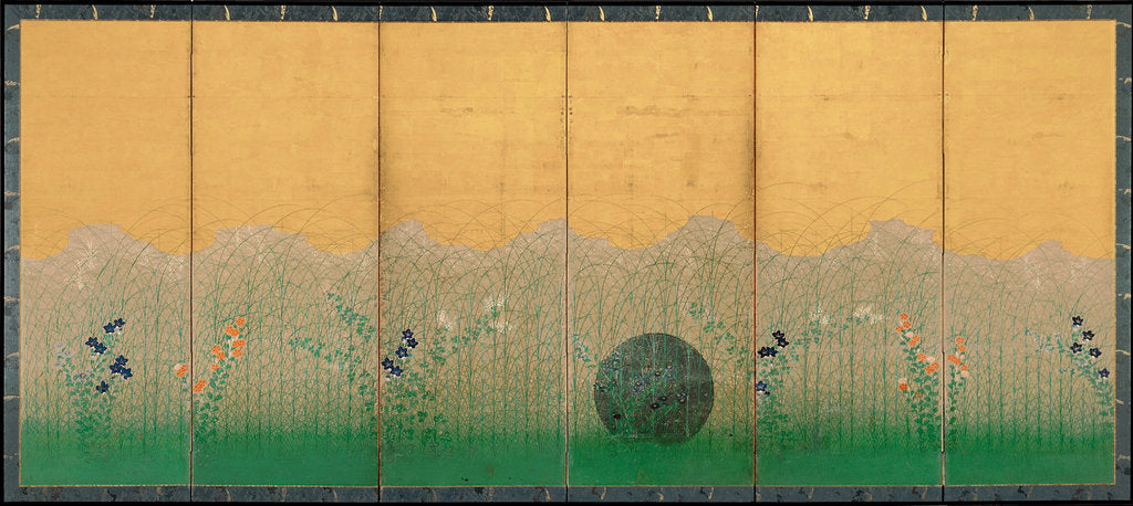 Detail of The plain of Musashi, ca 1760 by Anonymous