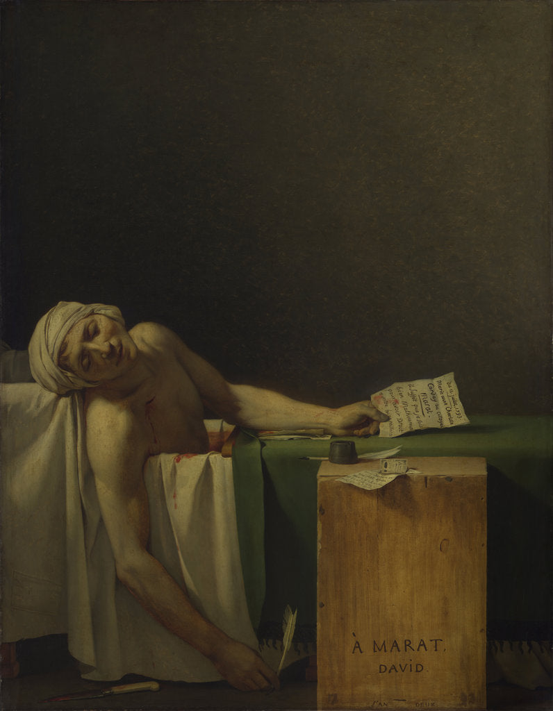 Detail of The Death of Marat, 1793 by Jacques Louis David