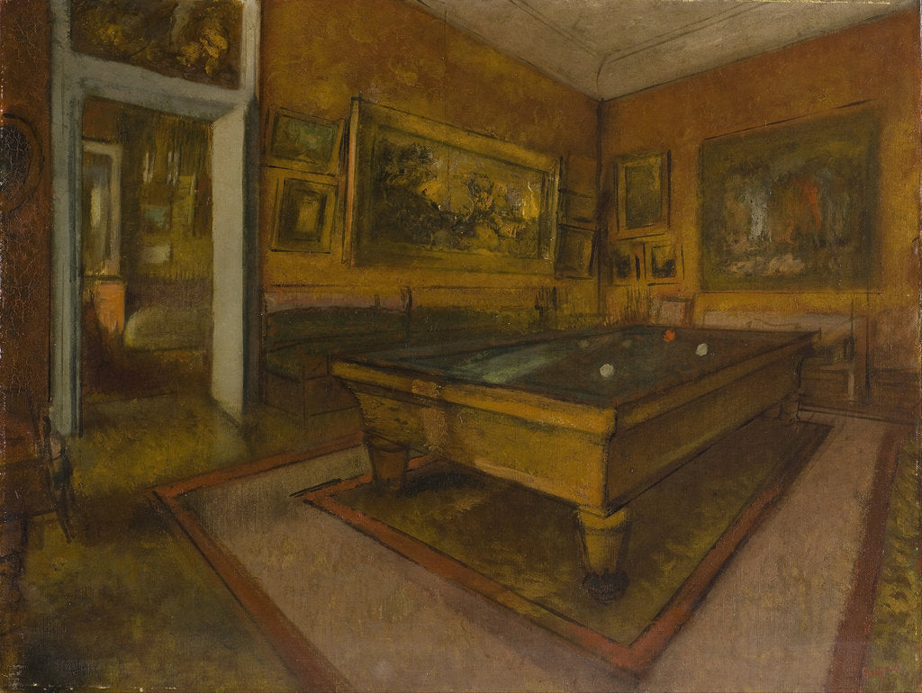Detail of Billiard Room at Ménil-Hubert, 1892 by Edgar Degas