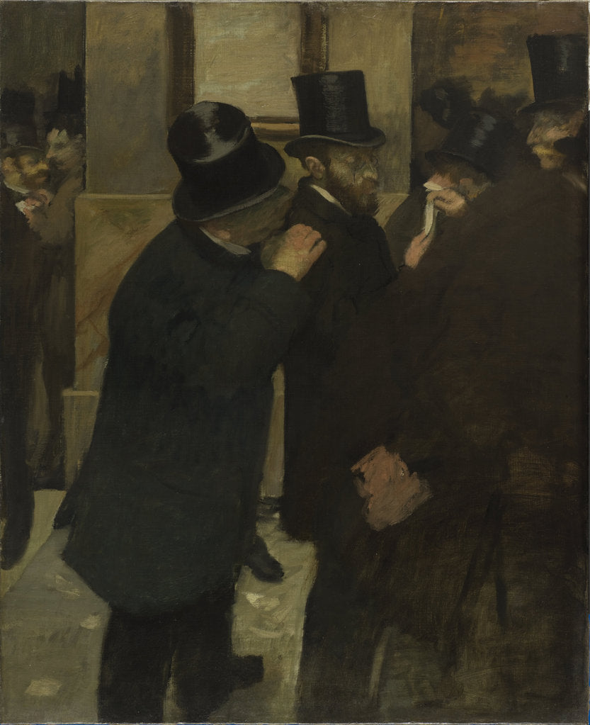 Detail of Portraits at the Stock Exchange, 1878-1879 by Edgar Degas