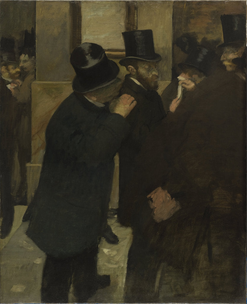 Detail of Portraits at the Stock Exchange, 1878-1879 by Edgar Degas