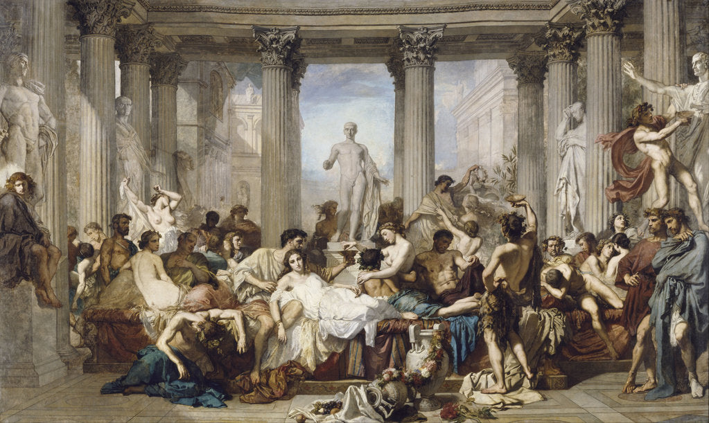 Detail of Romans during the Decadence, 1847 by Thomas Couture