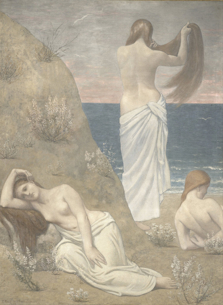 Detail of Young Girls by the Seaside, 1887 by Pierre Cécil Puvis de Chavannes