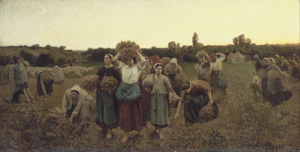 Detail of Calling in the Gleaners, 1859 by Jules Breton