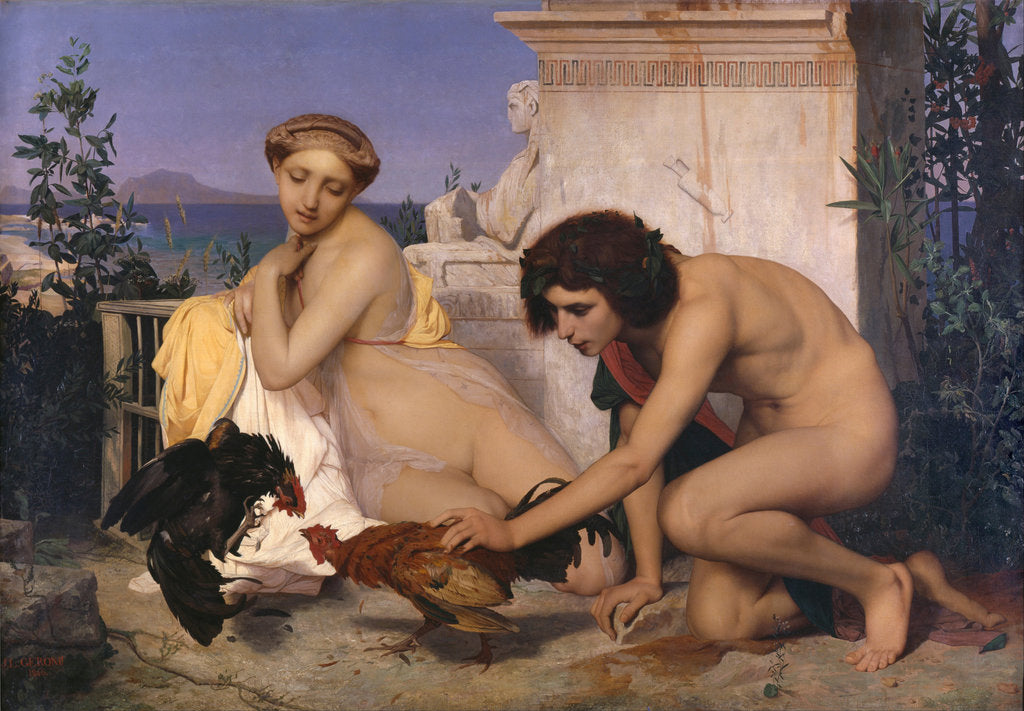 Detail of Young Greeks Attending a Cock Fight (The Cock Fight), 1846 by Jean-Léon Gerôme