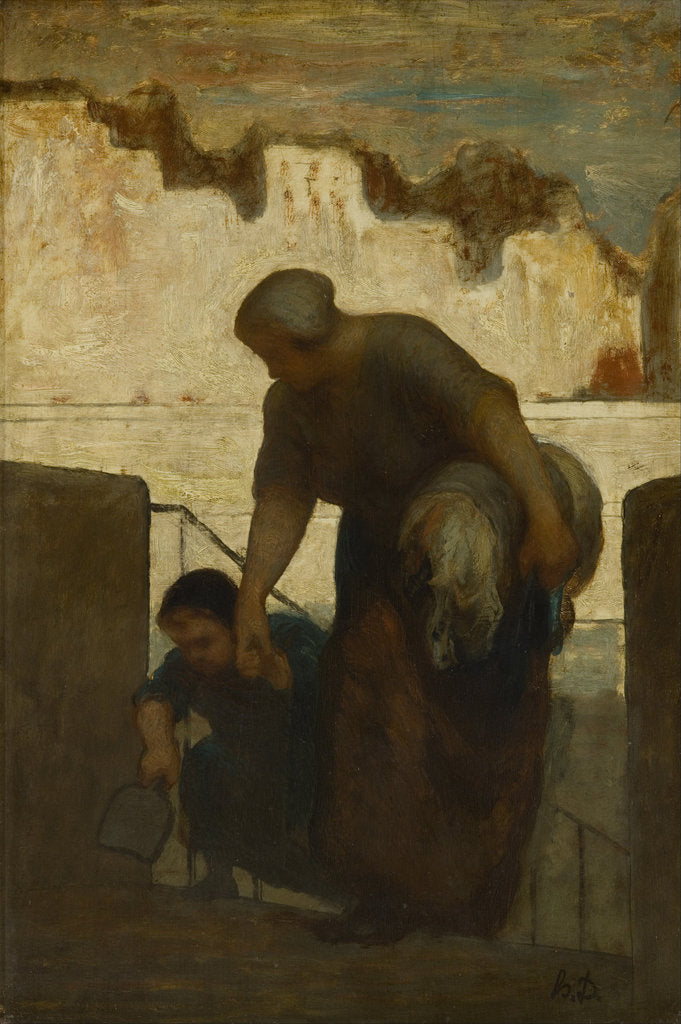 Detail of The Laundress, ca 1863 by Honoré Daumier