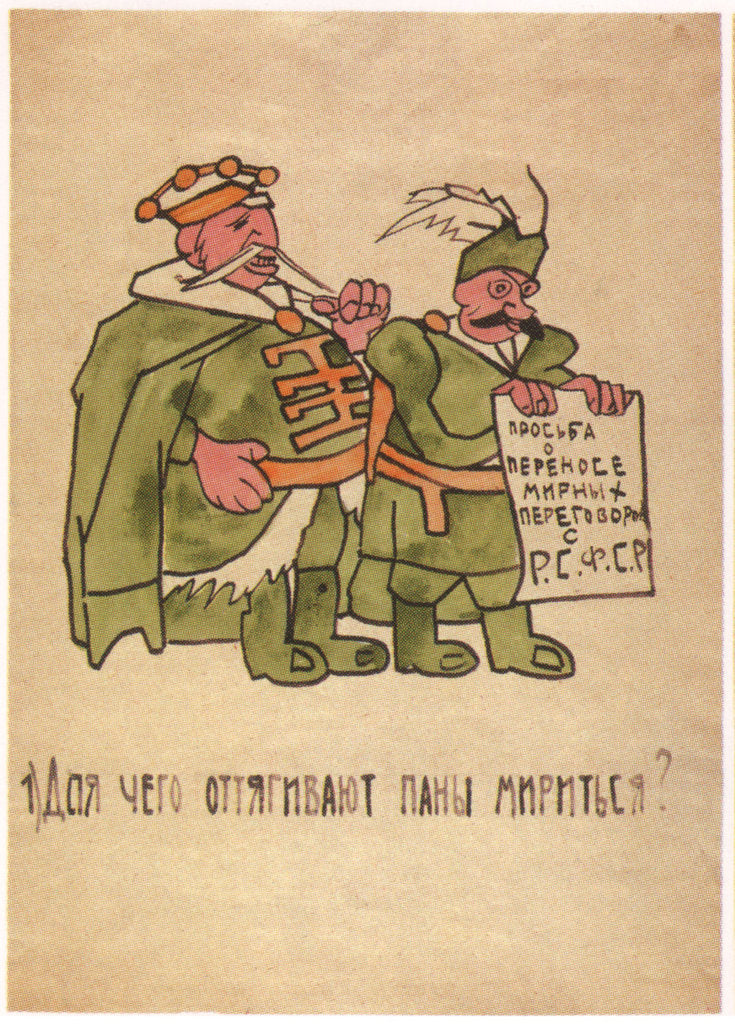 Detail of Why are the Polish gentry dragging on with the peace talks? 1920 by Ivan Andreevich Malyutin