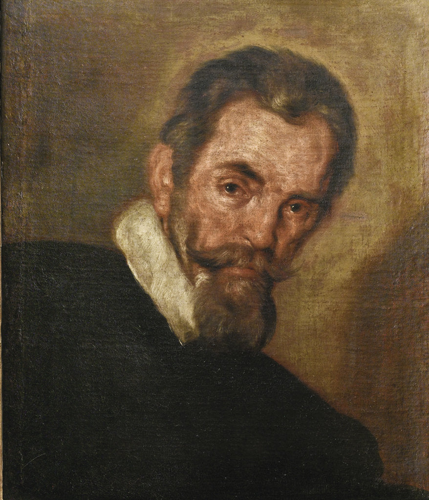Detail of Portrait of the composer Claudio Monteverdi by Bernardo Strozzi