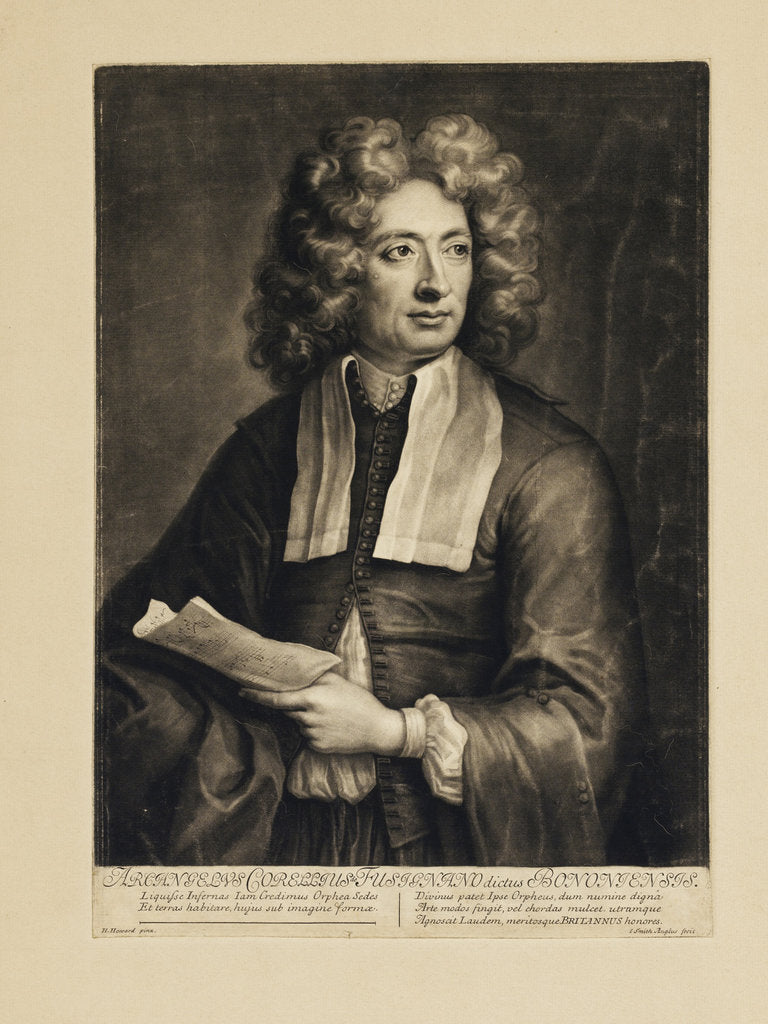 Detail of Portrait of the composer Arcangelo Corelli, 1704 by Hugh Howard