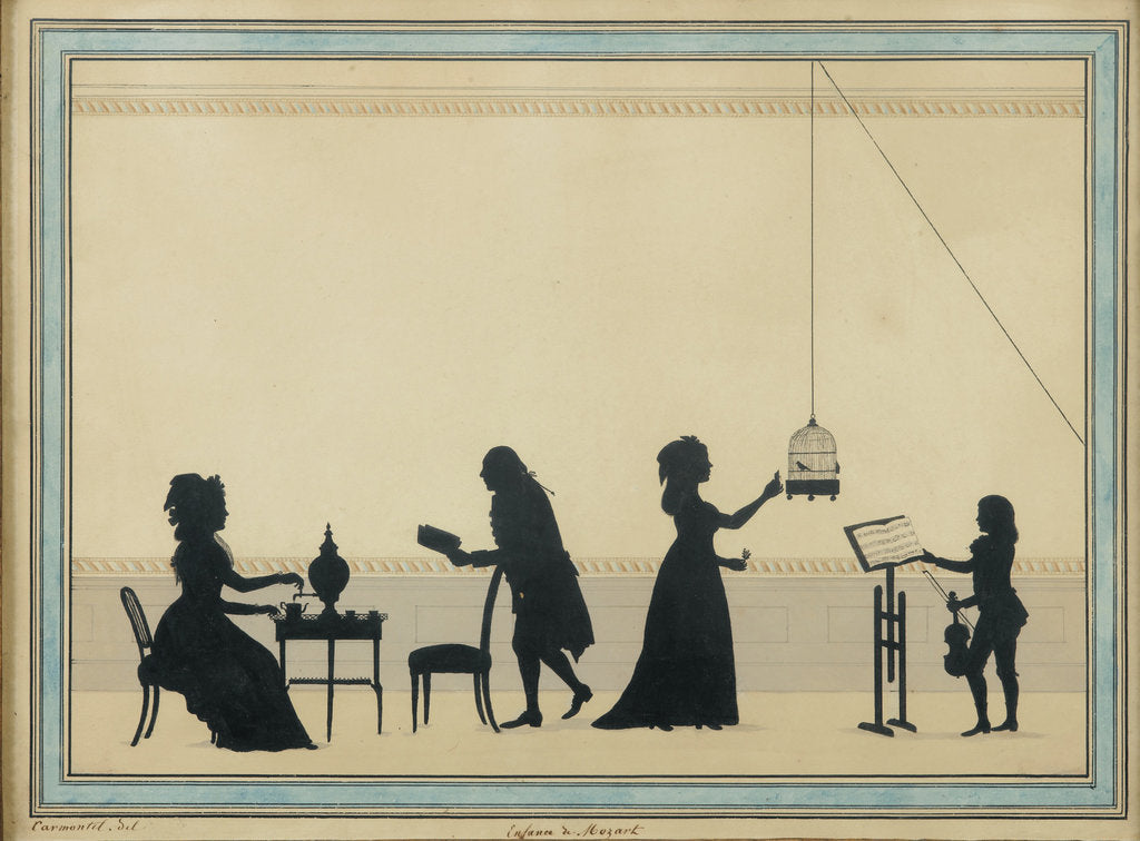 Detail of Family Mozart, c. 1763 by Louis Carmontelle