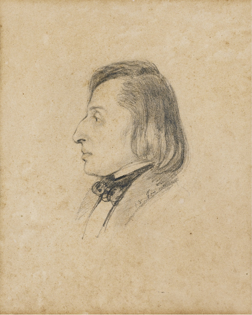 Detail of Portrait of Frédéric Chopin by Pauline Viardot-García
