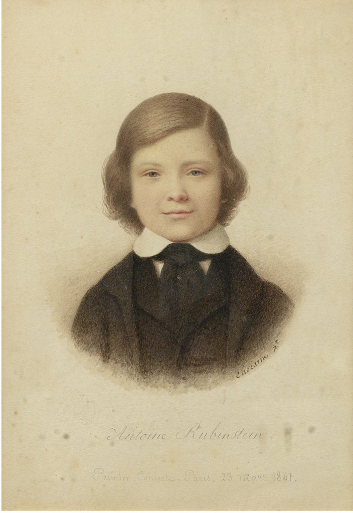 Detail of Anton Rubinstein, at the age of 12 years, 1841 by Geoffroy-Alphonse Chocarne