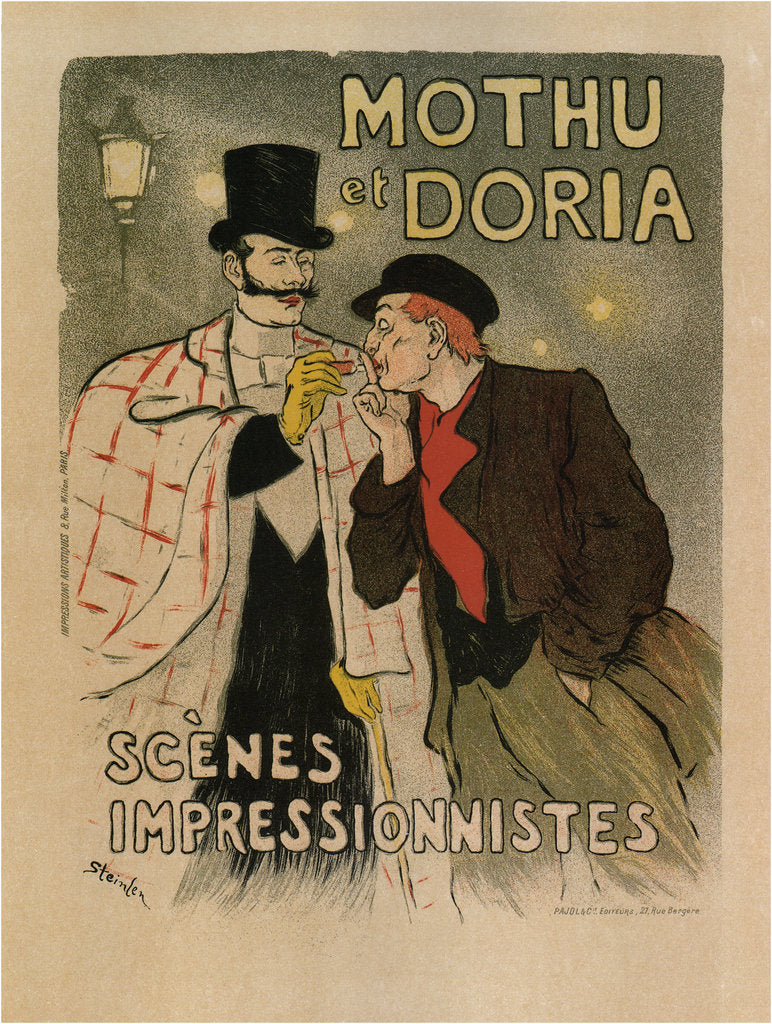 Detail of Mothu and Doria. (Scènes impressionistes), 1893 by Théophile Alexandre Steinlen