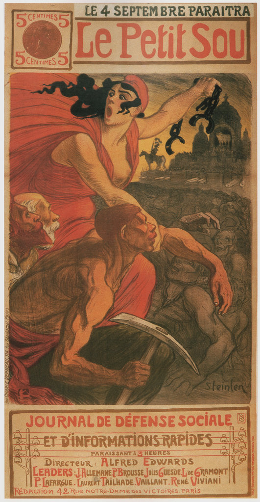 Detail of Le petite sou, 1900 by Théophile Alexandre Steinlen