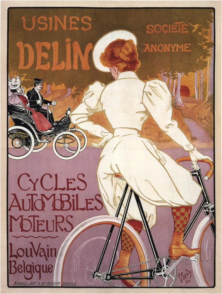 Detail of Delin Cycles Automobiles Moteurs, 1898 by Georges Gaudy