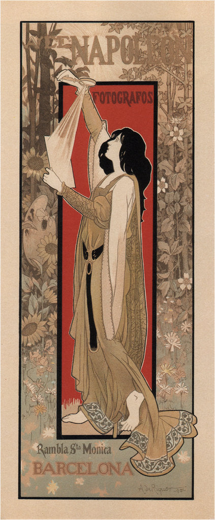 Detail of Compañía fotográfica Napoleón, 1895 by Alejandro de Riquer Inglada