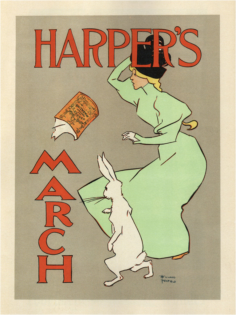 Detail of Harpers March, 1894 by Edward Penfield