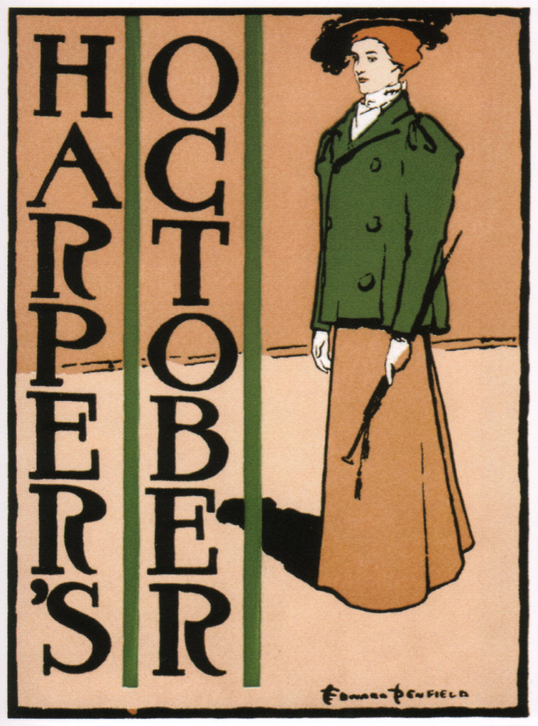 Detail of Harpers October, 1895 by Edward Penfield