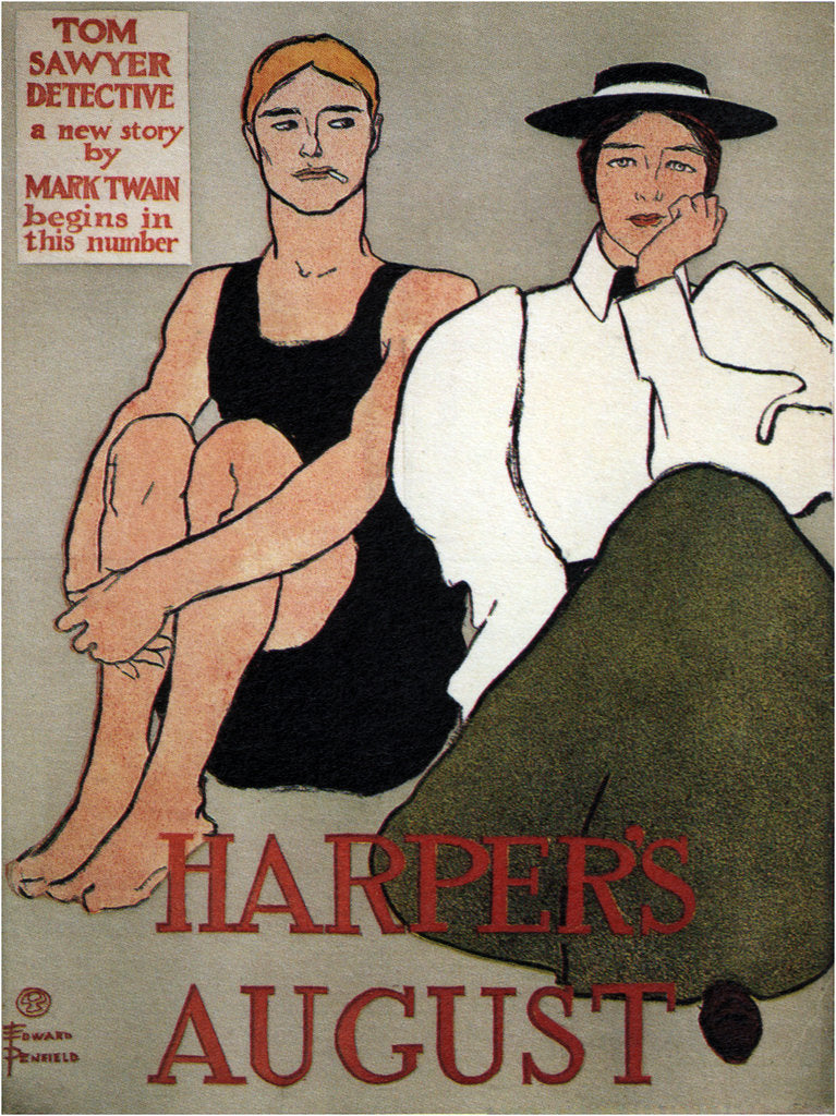 Detail of Harpers August, 1896 by Edward Penfield