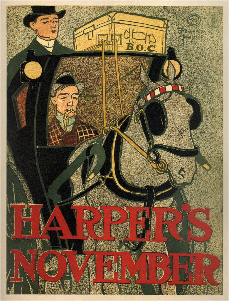 Detail of Harpers November, 1896 by Edward Penfield
