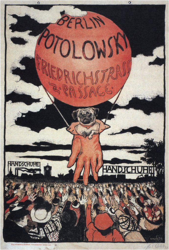 Detail of Poster for the Potolowsky Glove Manufacturer, 1897 by Emil Orlik
