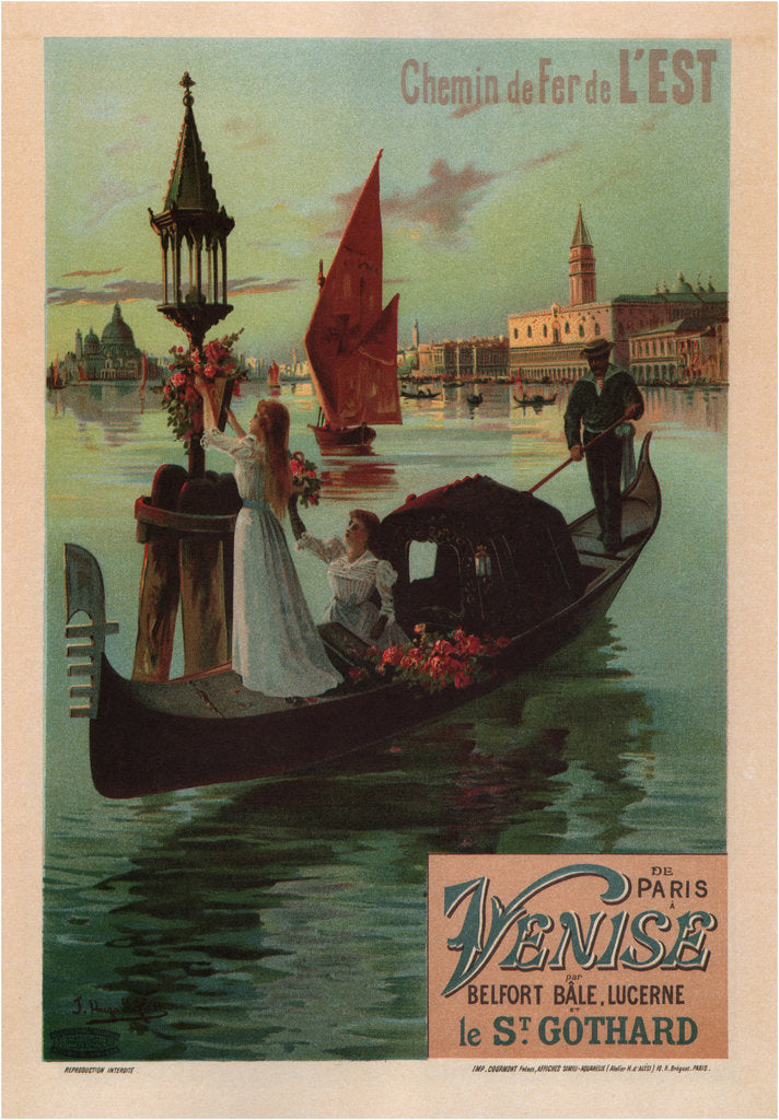 Detail of Chemins de fer de lEst, 1890 by Frédéric Hugo d'Alesi