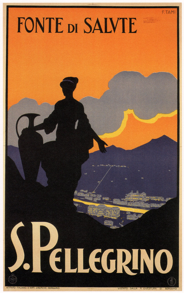 Detail of S. Pellegrino, 1928 by Fortunato Tami