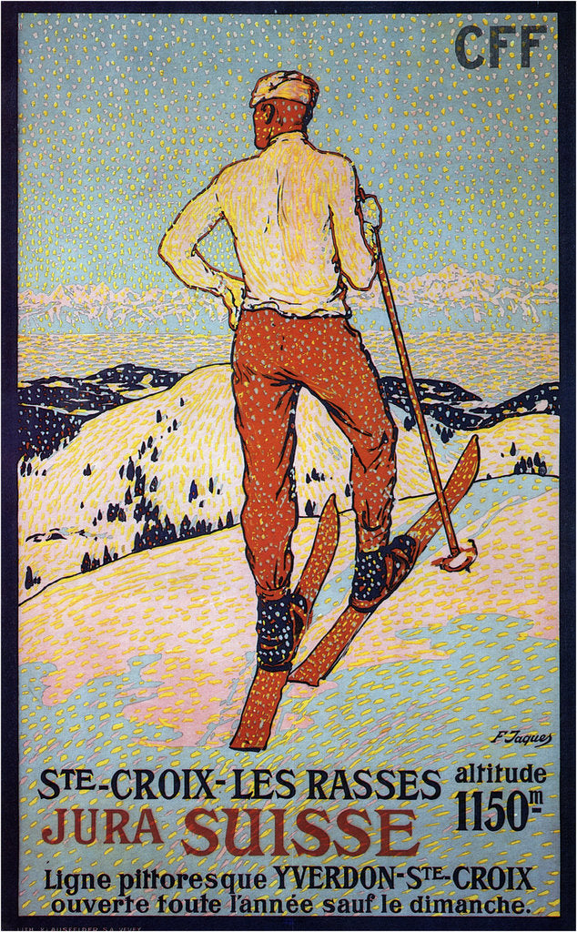 Detail of Les Rasses, Sainte-Croix, 1921 by François Jacques