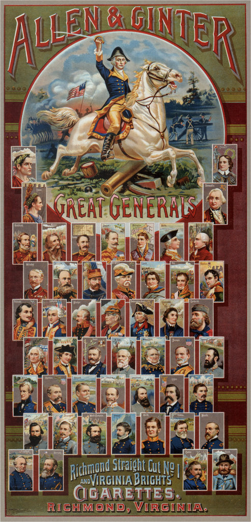 Detail of The Great Generals series for Allen & Ginter Cigarettes Brands, 1885 by George S. Harris