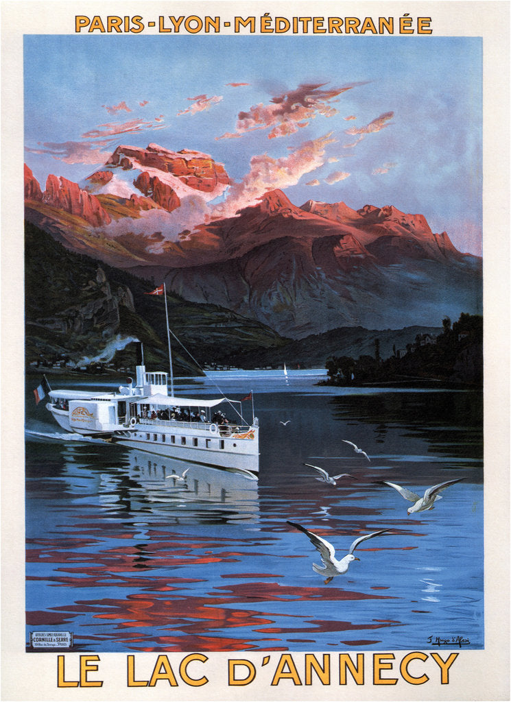 Detail of Lac dAnnecy by Frédéric Hugo d'Alesi