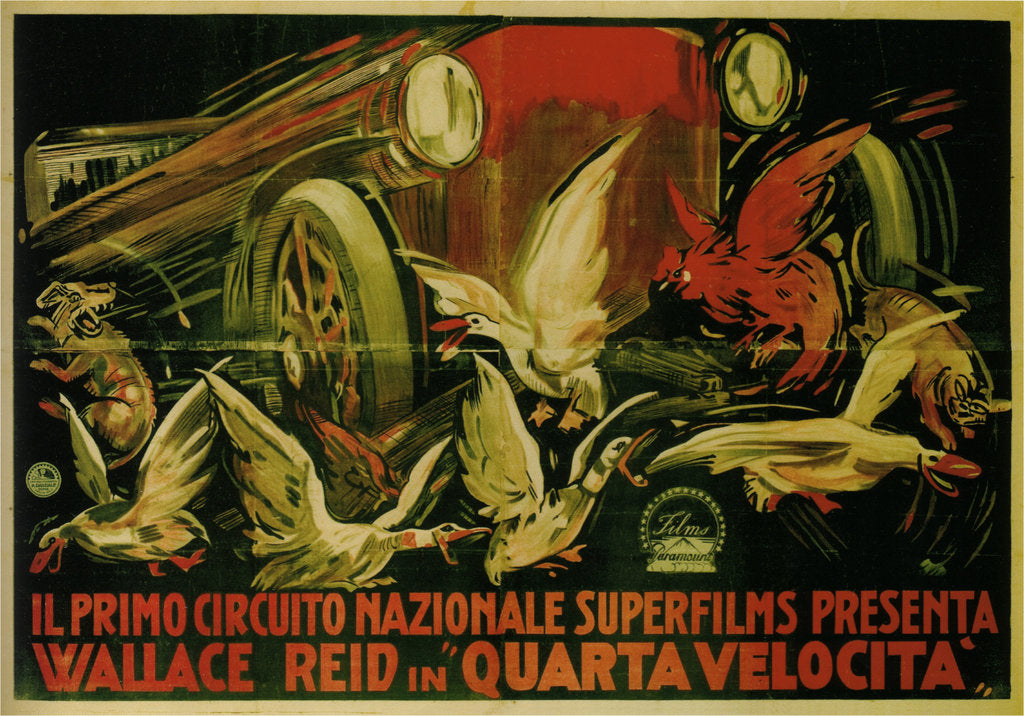 Detail of Wallace Reid in Film Double Speed, 1920 by Gabriele Galantara