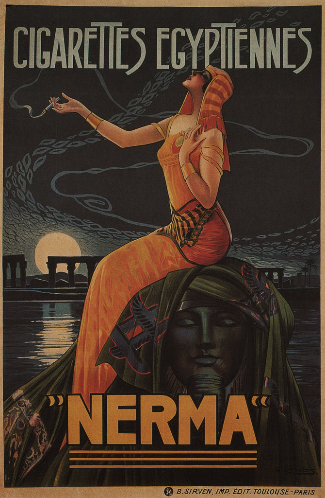Detail of Egyptian cigarettes Nerma, 1924 by Gaspar Camps