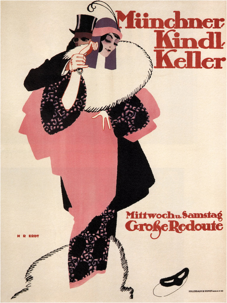 Detail of Munich Kindl Keller, 1913 by Hans Rudi Erdt