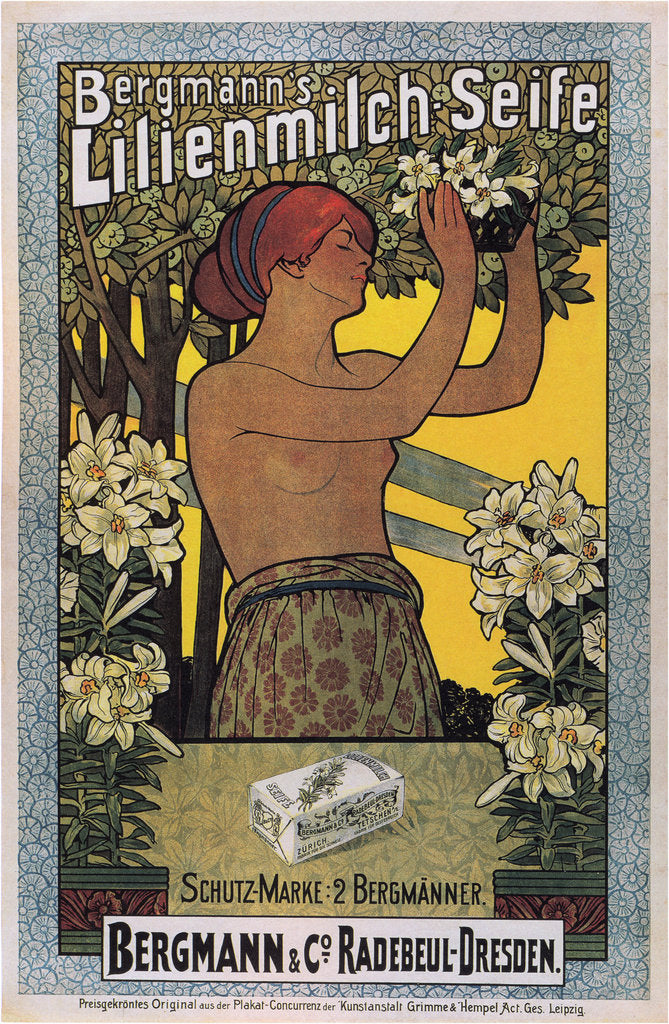 Detail of Bergmanns Lilienmilch Soap, 1896 by Johannes Joseph Vincenz Cissarz