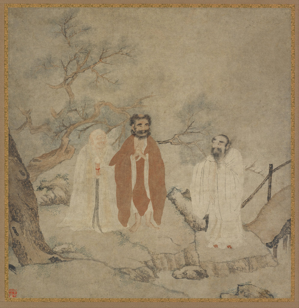 Detail of Sakyamuni, Laozi and Confucius, Between 1368 and 1644 by Chinese Master