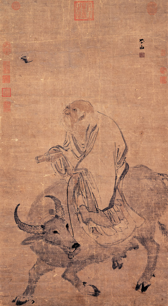 Detail of Laozi Riding an Ox, Between 1368 and 1644 by Zhang Lu